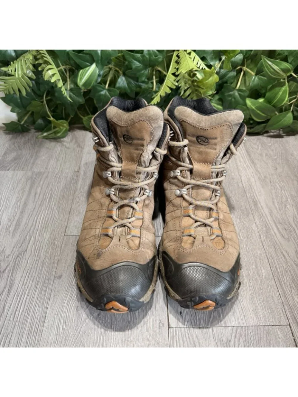 Oboz Bridger Mid Hiking Boots Men's 12 Brown B Dry Waterproof Leather Rugged